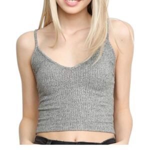 Brandy Melville Cropped Gray Tank One Size